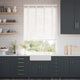 Colorized Pristine White & Tundra Faux Wood Blind - 50mm Slat 8815