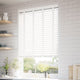 ColorizedZoom Pristine White & Tundra Faux Wood Blind - 50mm Slat 8815