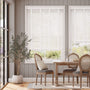 Colorized Ice White & White Faux Wood Blind - 50mm Slat 3284