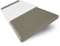 ColorizedSwatch Cobblestone Grey & Chalk Faux Wood Blind - 50mm Slat sample image 3300