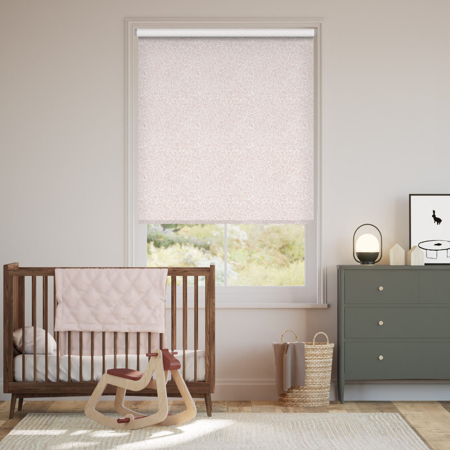 Colorized William Morris Willow Blush  Roller Blind 4141