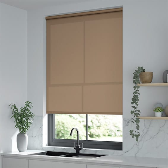 ColorizedZoom Electric Avalon Coffee Bean Roller Blind