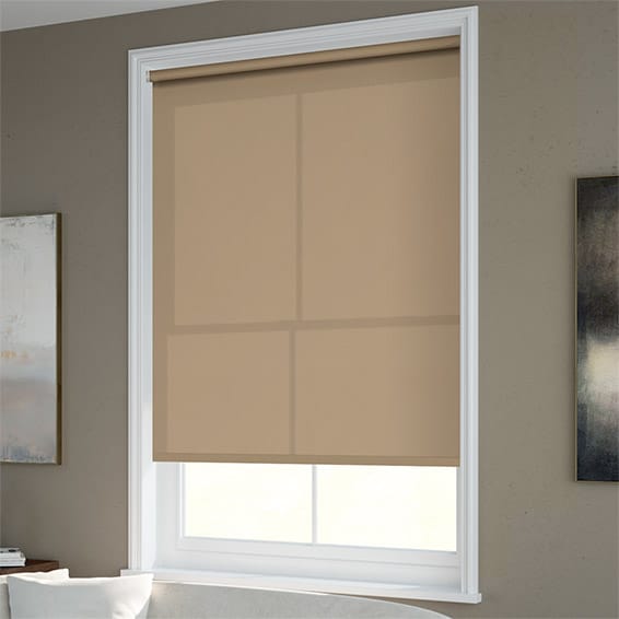 ColorizedZoom Electric Avalon Cappuccino Roller Blind
