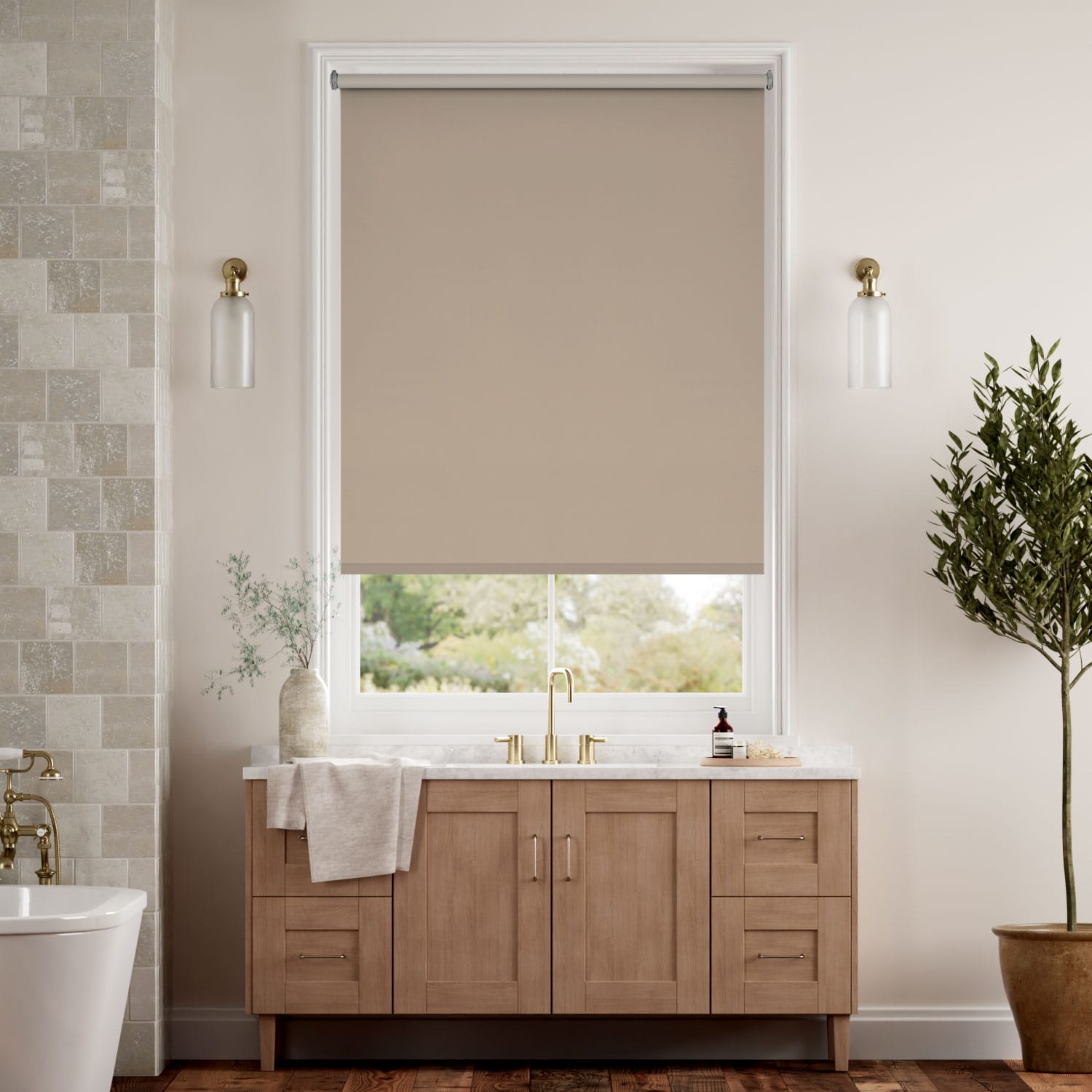 Colorized Electric Sevilla Blackout Moonstone Roller Blind 4927