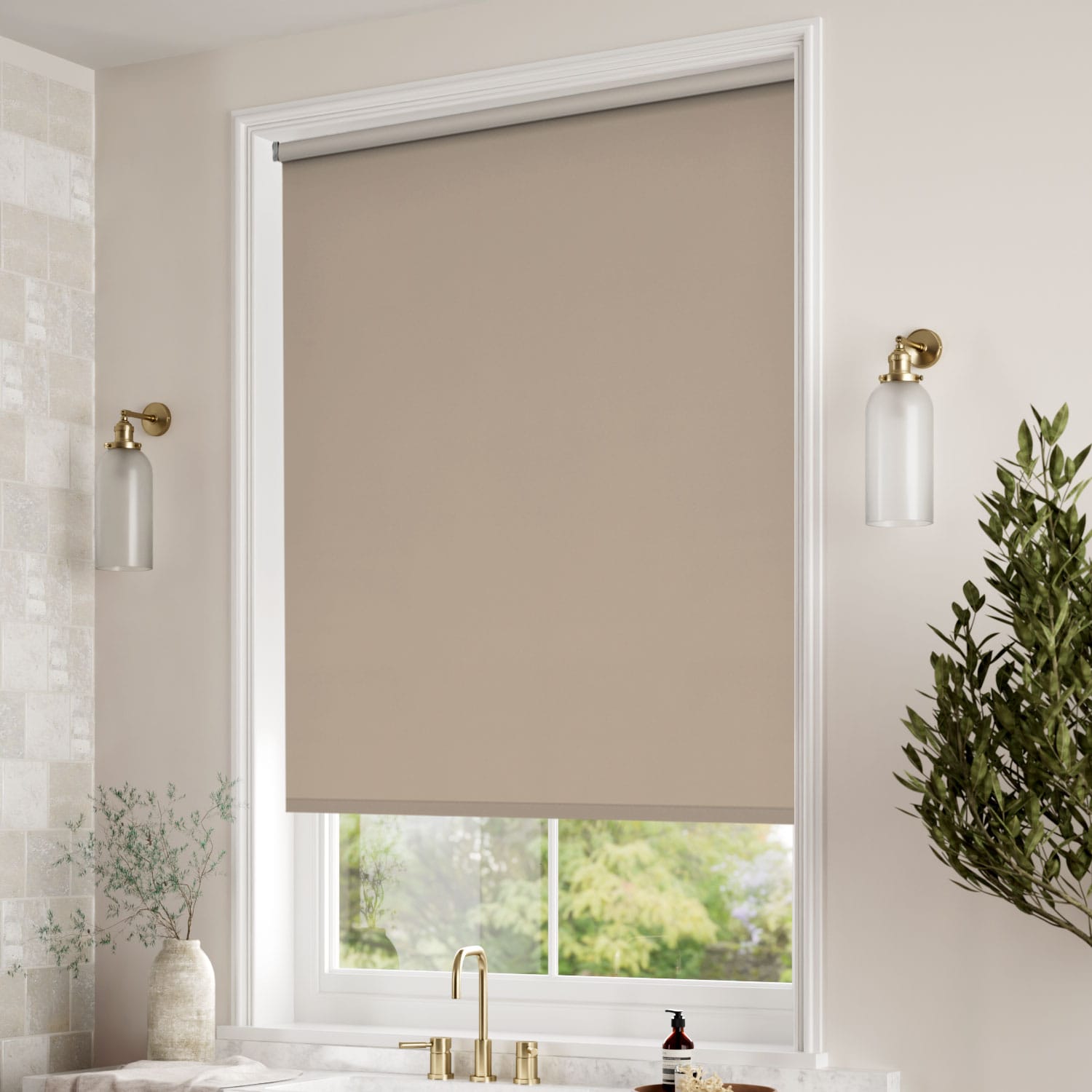 ColorizedZoom Electric Sevilla Blackout Moonstone Roller Blind 4927