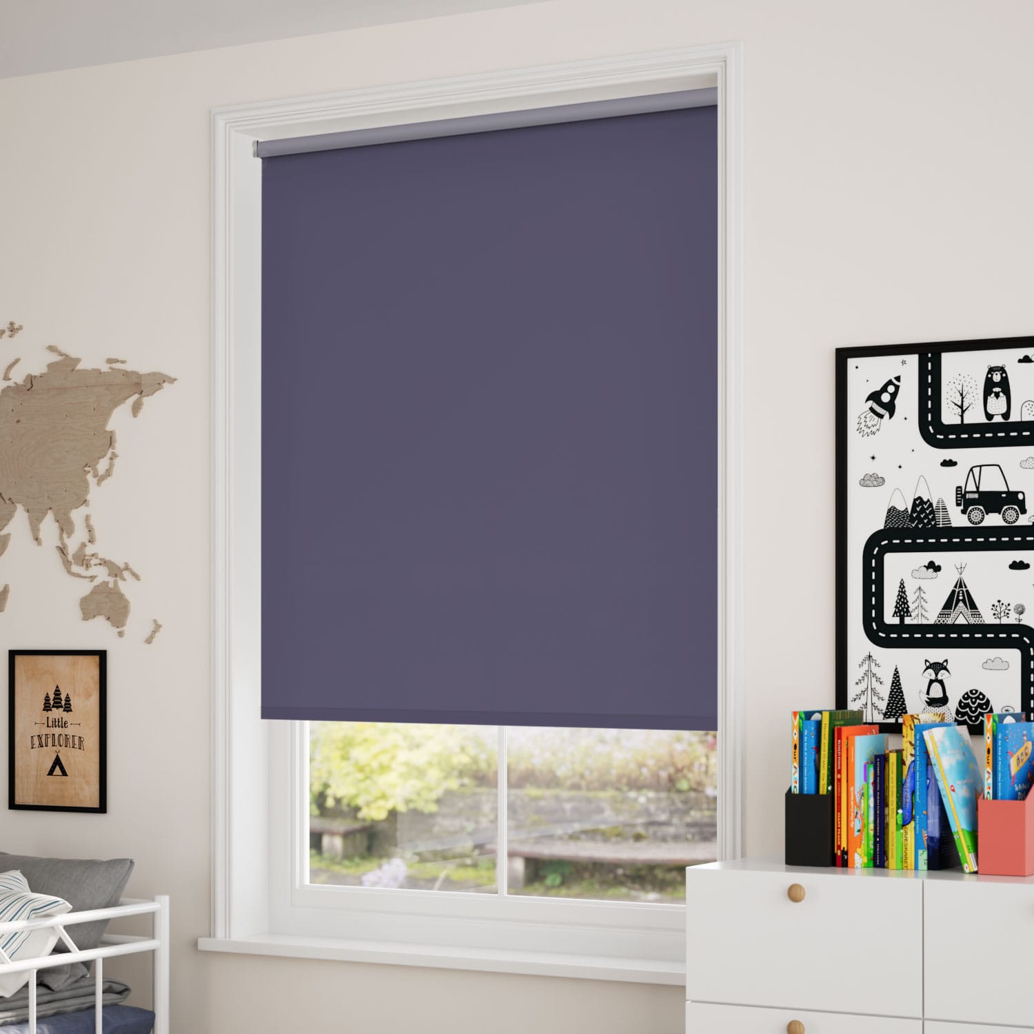 ColorizedZoom Electric Sevilla Blackout Royal Blue Roller Blind 4930