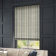ColorizedZoom Twill Stripe Linen Deep Blue Roman Blind 6892