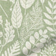 ColorizedPLA Scandi Ferns Vintage Linen Sage Roman Blind 7007