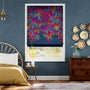 Colorized Acacia Tree Jewel Roman Blind 7245