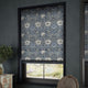 ColorizedZoom Electric William Morris Honeysuckle and Tulip Velvet Grey Blue Roman Blind 7358