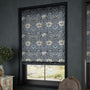 ColorizedZoom Electric William Morris Honeysuckle and Tulip Velvet Grey Blue Roman Blind 7358
