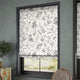 ColorizedZoom Bird Toile Charcoal Roman Blind 7373