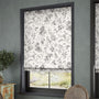 ColorizedZoom Bird Toile Charcoal Roman Blind 7373