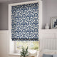 ColorizedZoom Ikat Damask Ink Blue Roman Blind 7378