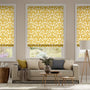 Colorized Ikat Damask Deep Ochre Roman Blind 7377