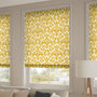 ColorizedZoom Ikat Damask Deep Ochre Roman Blind 7377