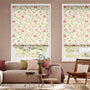 Colorized Orchid Trail Berry Lime Roman Blind 7380