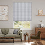 Colorized Ella Stripe Navy Roman Blind 7413