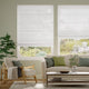 Colorized Lumiere Unlined Laurel White Roman Blind 7425