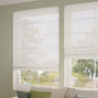 ColorizedZoom Lumiere Unlined Laurel White Roman Blind 7425