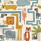 ColorizedPLA Jungle Jiggle Denim Multi Roman Blind 7455