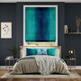 Colorized Watercolour Teal Roman Blind 7528