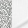 ColorizedPLA William Morris Willow Steeple Grey & Bijou Linen White Roman Blind 7653