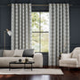 Colorized Lattice Charcoal Curtains 5621