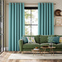 Colorized Bijou Linen Turquoise Curtains 5753