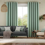 Colorized Bijou Linen Aqua Curtains 5740