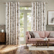 Colorized Bird Toile Charcoal Curtains 6131