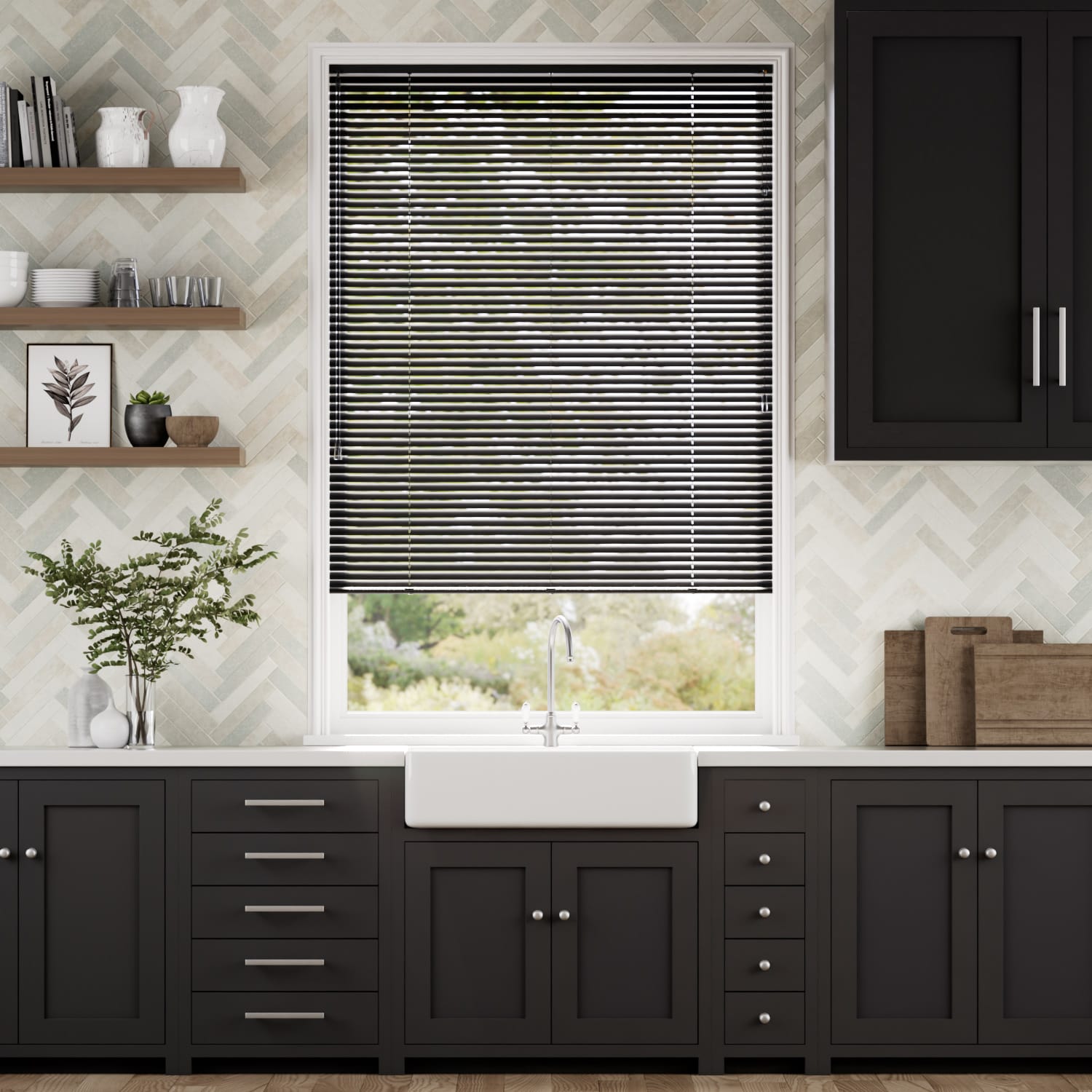 Colorized Studio Jet Black Venetian Blind - 25mm Slat 2309
