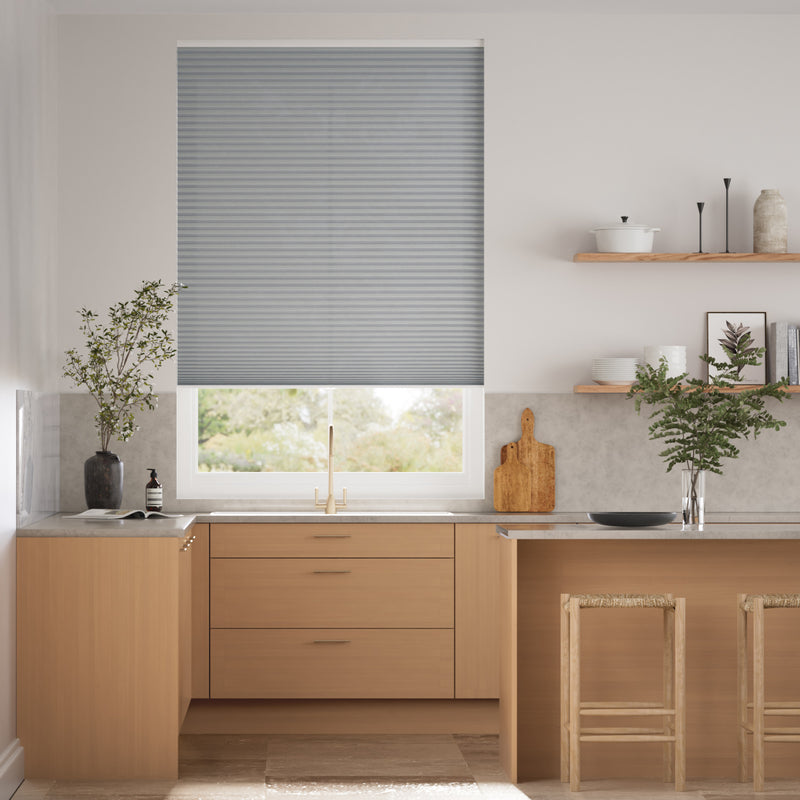 Colorized DuoLight Cordless Nickel Grey Thermal Blind 2180