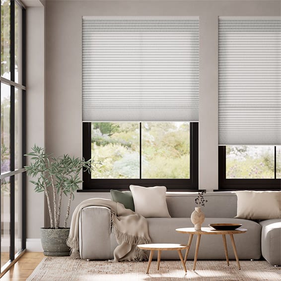 Colorized DuoLight Cordless Strie Soft Grey Thermal Blind 2191