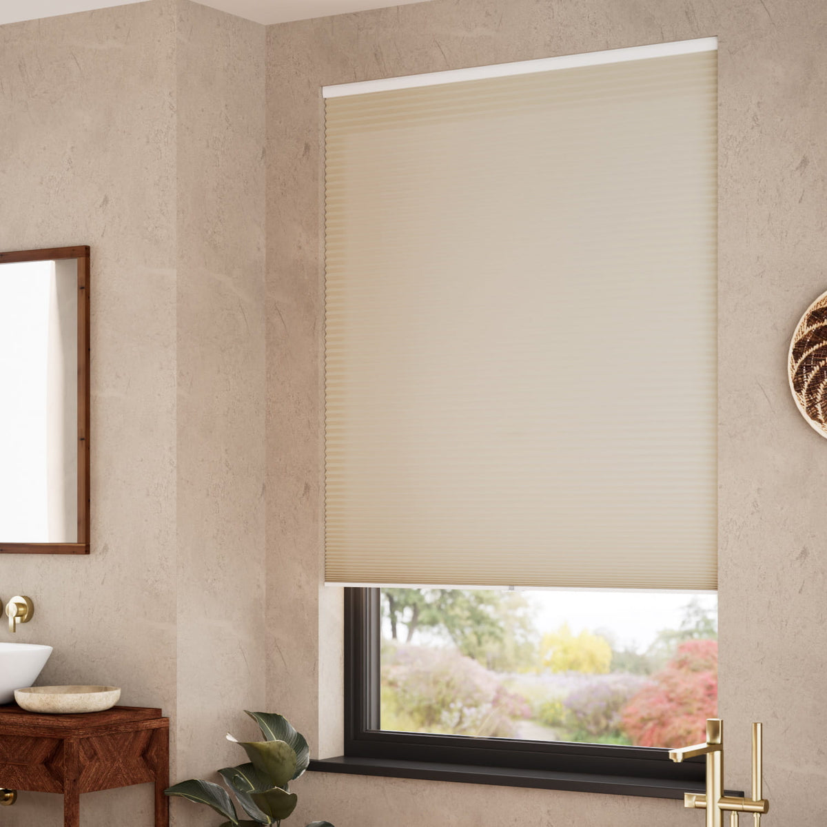 ColorizedZoom DuoShade Cordless Beige Thermal Blind 2195