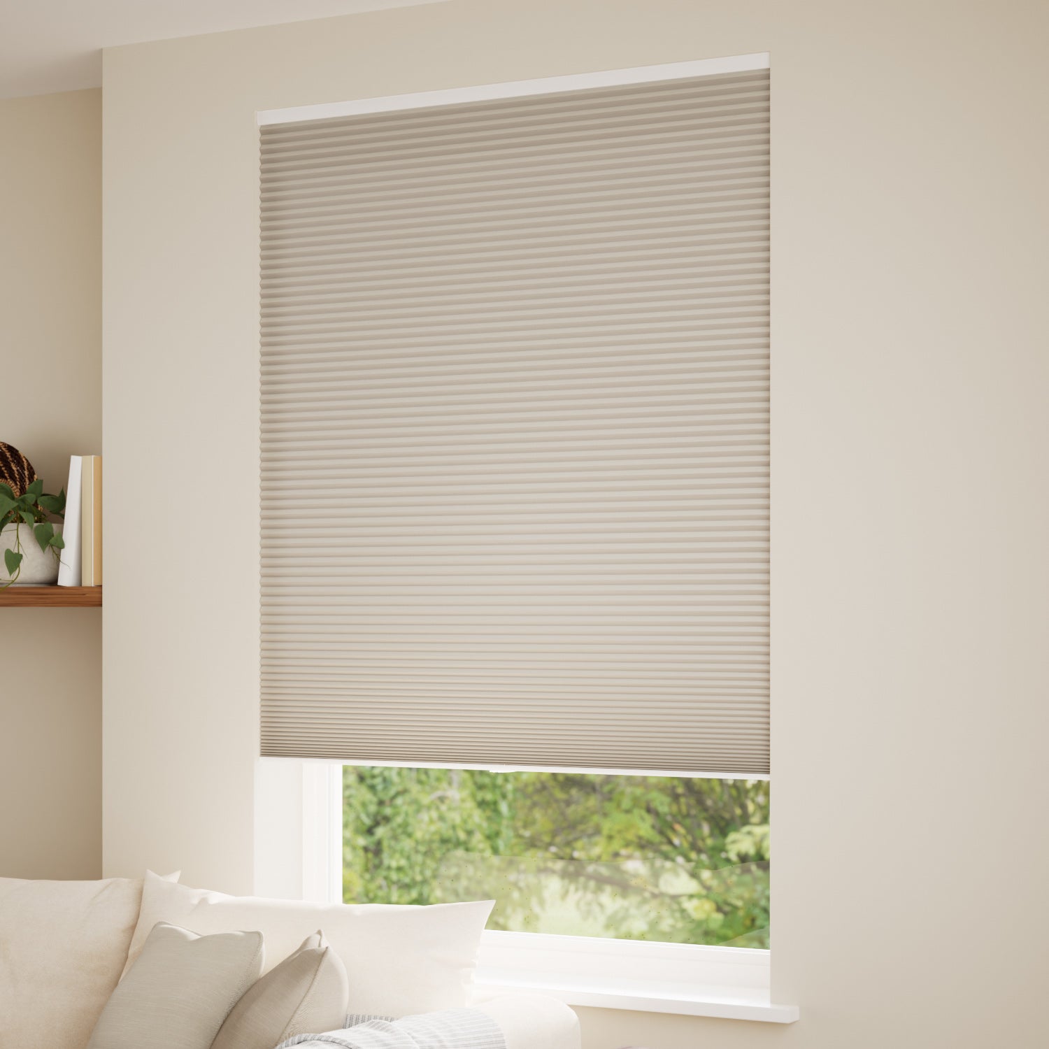 ColorizedZoom DuoShade Cordless Pebble Thermal Blind 2205