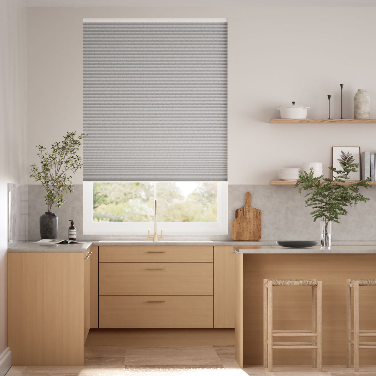 Colorized DuoShade Cordless Crackle Fog Thermal Blind 2215