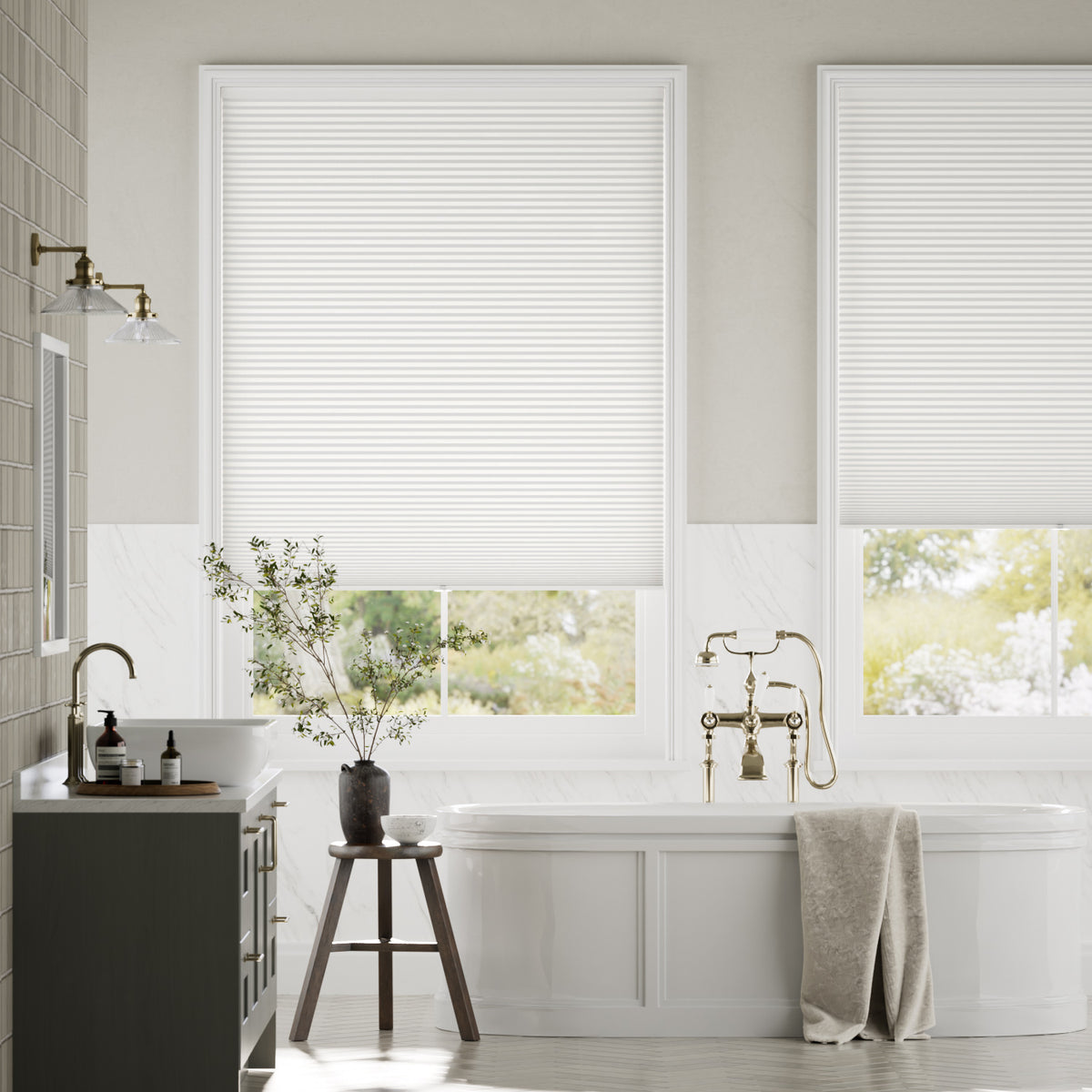 Colorized DuoShade Cordless Chalk  Thermal Blind 2218