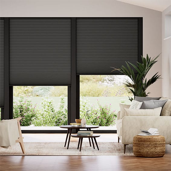 Colorized Double DuoShade Cordless Anthracite Thermal Blind 2230