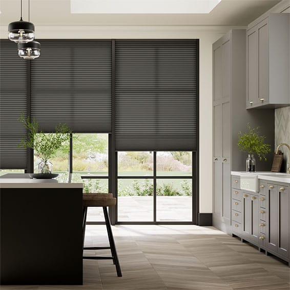 Colorized Double DuoLight Cordless Anthracite Thermal Blind 2234