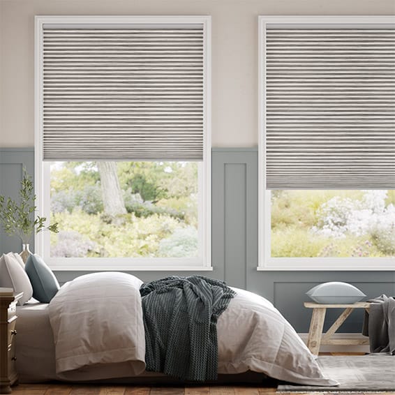 Colorized Cordless Double DuoShade Grain Flint Thermal Blind 2251