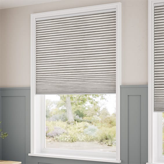 ColorizedZoom Cordless Double DuoShade Grain Flint Thermal Blind 2251