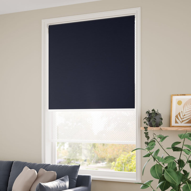 ColorizedZoom Atom Navy Double Roller Blind 2349