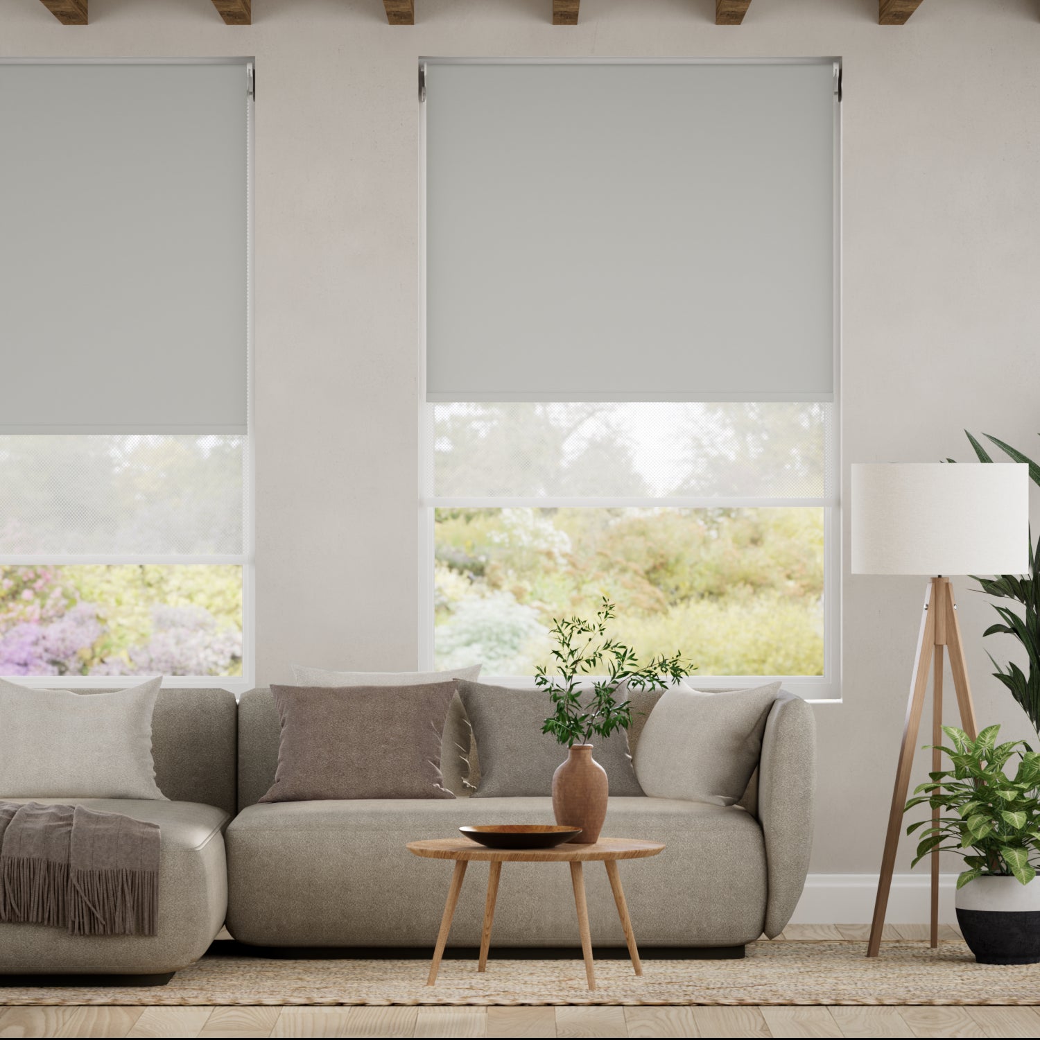 Colorized Twist2Go Atom Dusky Grey  Double Roller Blind 2370