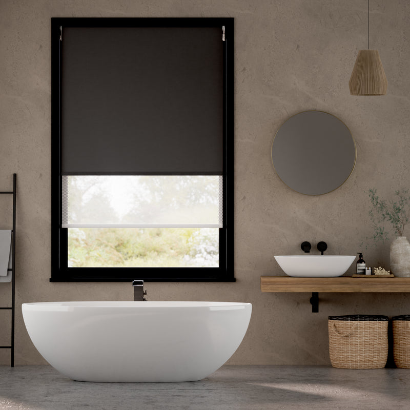 Colorized Twist2Go Atom Sable  Double Roller Blind 2376