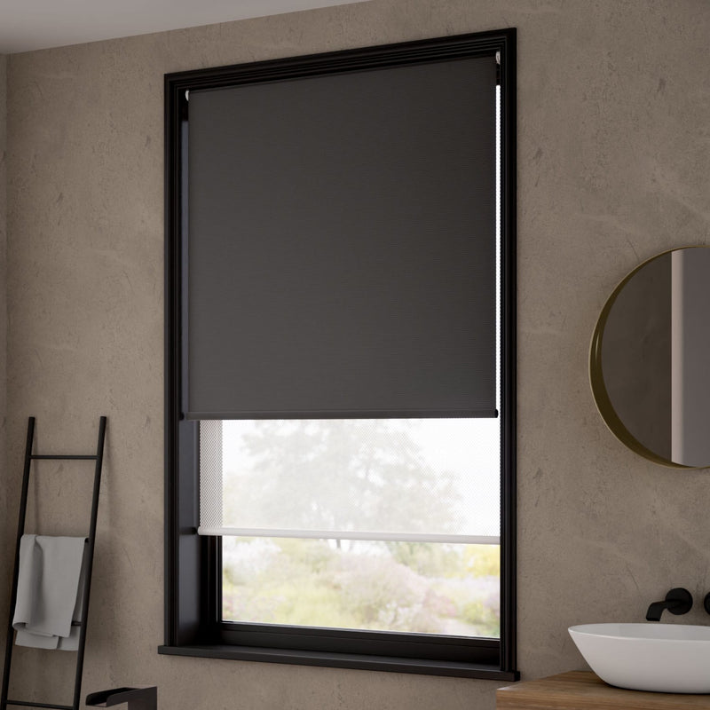 ColorizedZoom Twist2Go Atom Sable  Double Roller Blind 2376