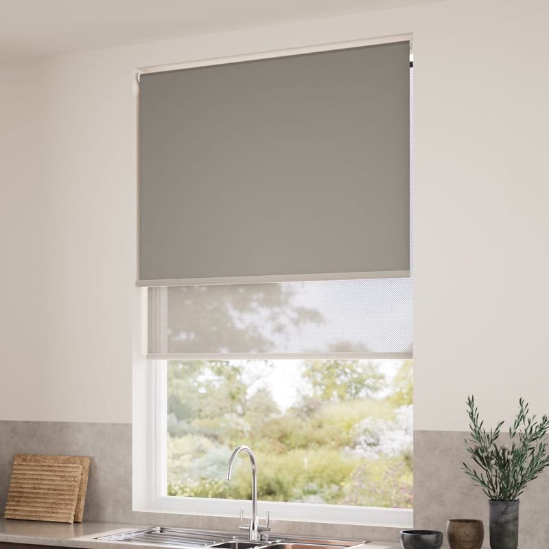 ColorizedZoom Twist2Go Atom Pebble Double Roller Blind 2384