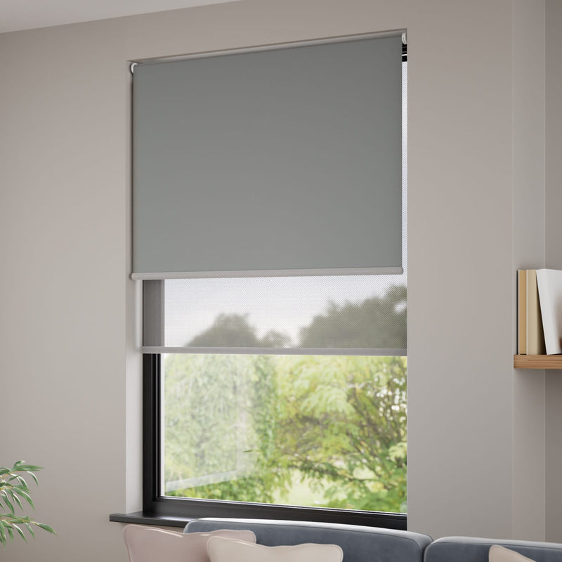 ColorizedZoom Twist2Go Atom Mid Grey Double Roller Blind 2382
