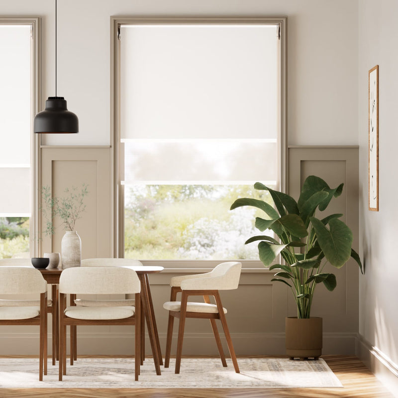 Colorized Twist2Go Umbra Milk White Double Roller Blind 2390