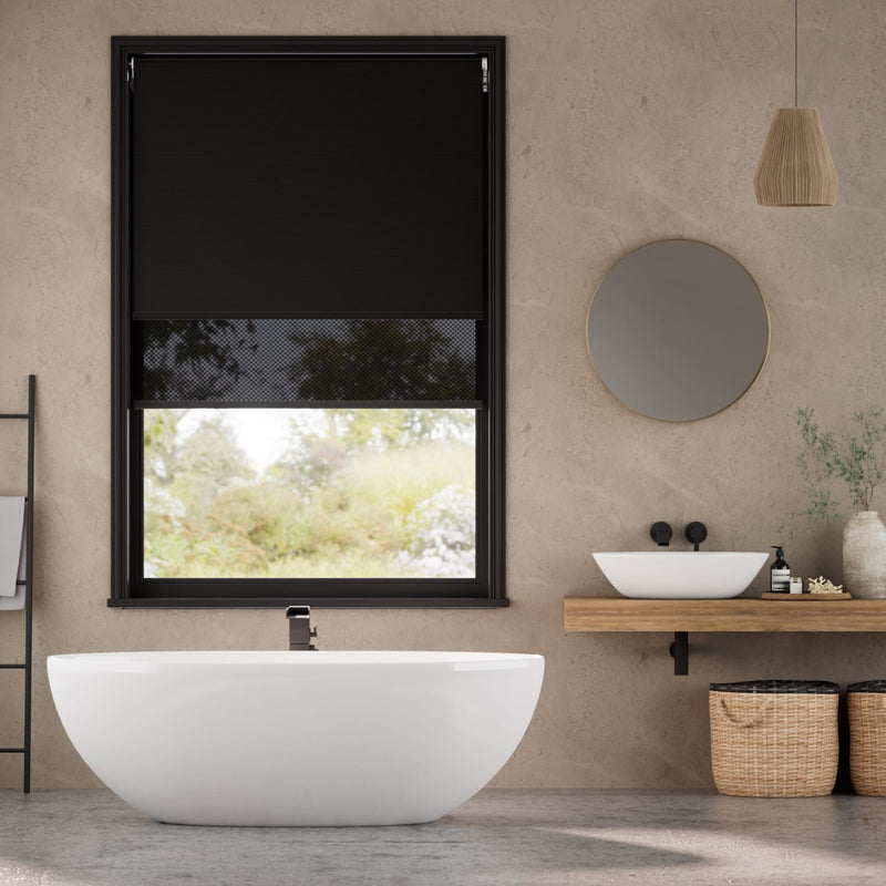 Colorized Electric Atom Jet Double Roller Blind 2407